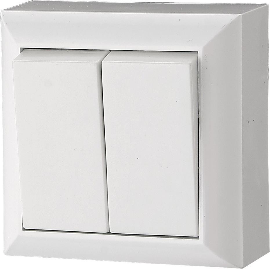 Сериен ключ открит монтаж бял IP20 GAO