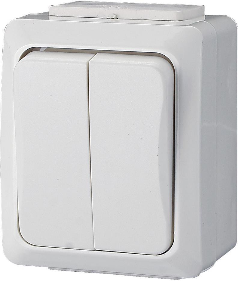 Сериен ключ открит монтаж IP54 бял GAO