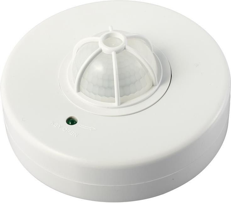Датчик за движение PIR, за открит монтаж на таван, 360°, обхват D6m @ h=2.5m, IP20, 0684H, цвят Бял, GAO