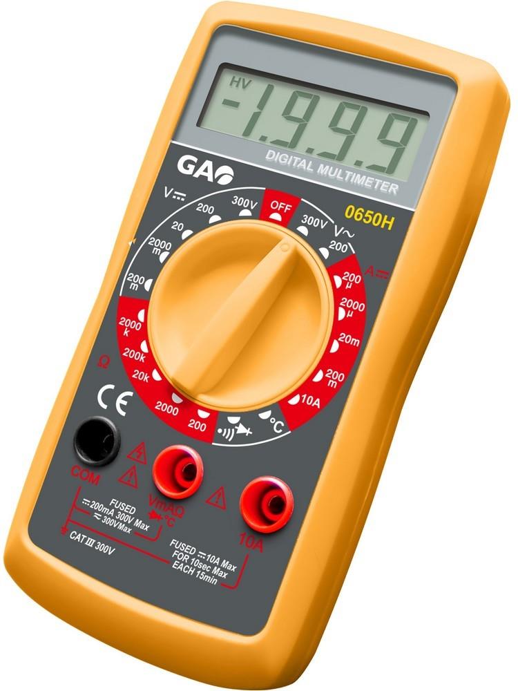 Дигитален мултицет CAT III 0…300Vac/dc, LCD и звук, GAO