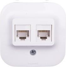 Розетка 2хRJ45 cat.5e IP21 открит монтаж цвят Бял Forix Legrand