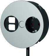 Модул TWIST с 1х Шуко и 1x празен модул, цвят Хром мат, Bachmann