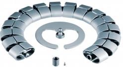 Кабелна спирала под/бюро с две метални основи сребристосива 35х70мм 0,75 метър Bachmann