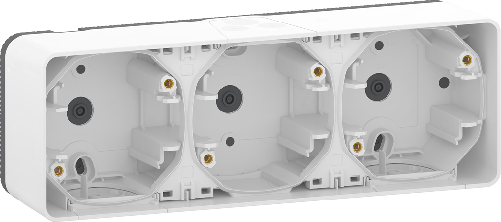 Конзола тройна хоризонтална IP55 цвят Бял Mureva SE