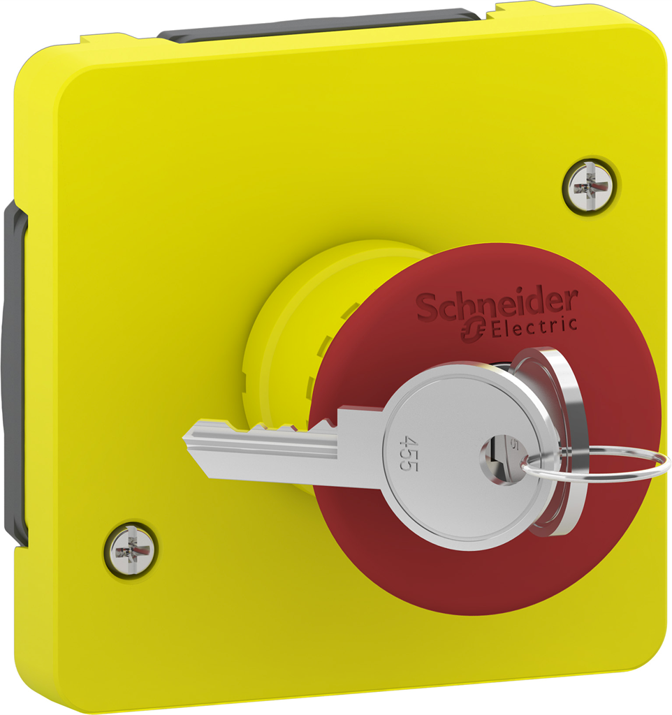 Авариен стоп с ключ механизъм IP55 цвят Антрацит Mureva SE