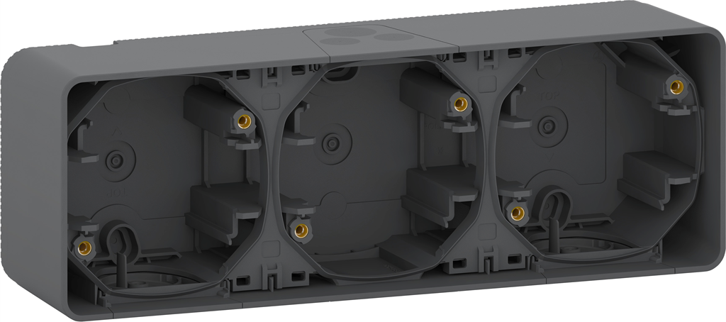 Конзола тройна хоризонтална IP55 цвят Антрацит Mureva SE