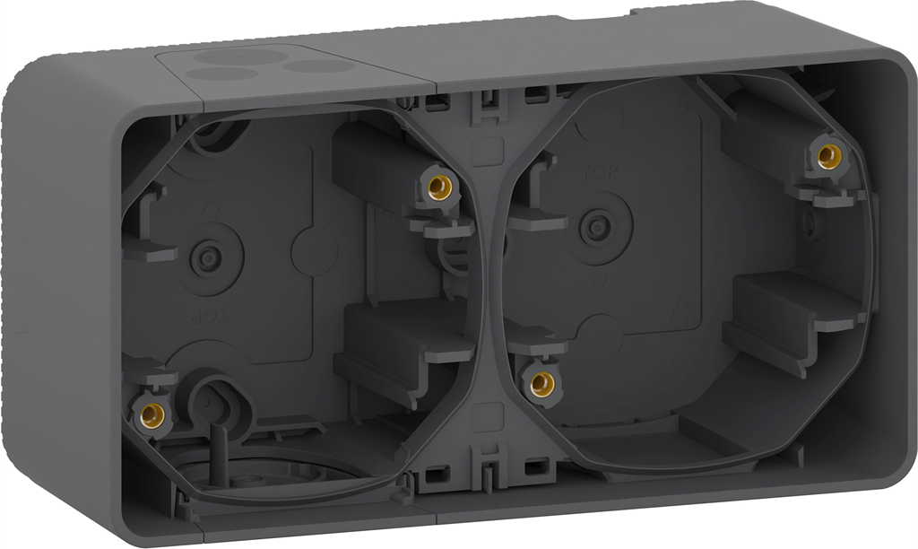 Конзола двойна хоризонтална цвят Антрацит IP55 Mureva SE