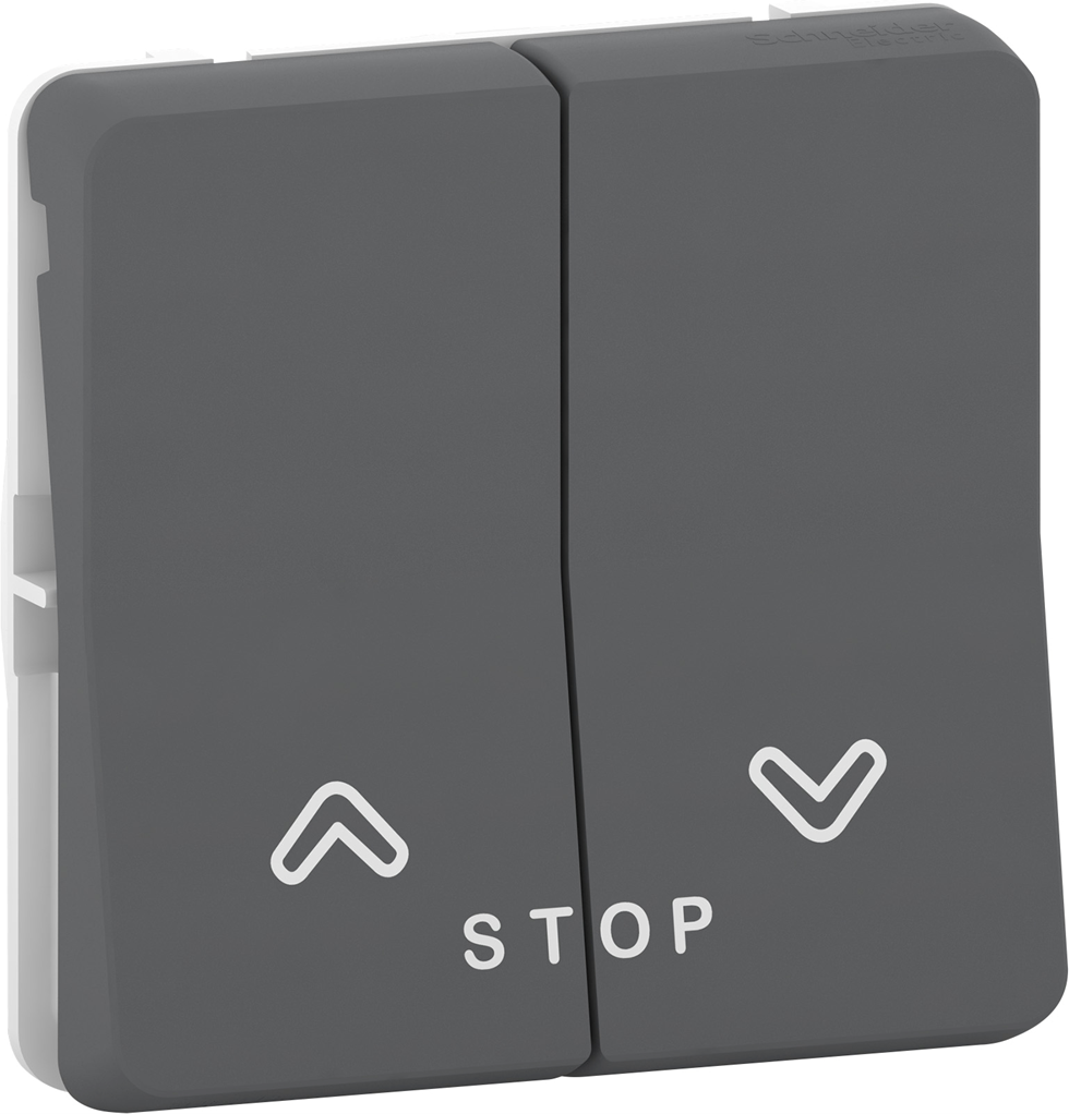 Бутон за щори механизъм IP55 цвят Антрацит Mureva SE