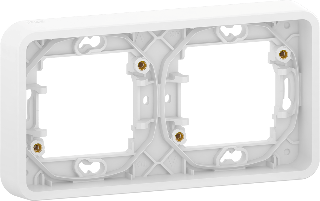 Рамка двойна хоризонтална IP55 цвят Бял Mureva SE