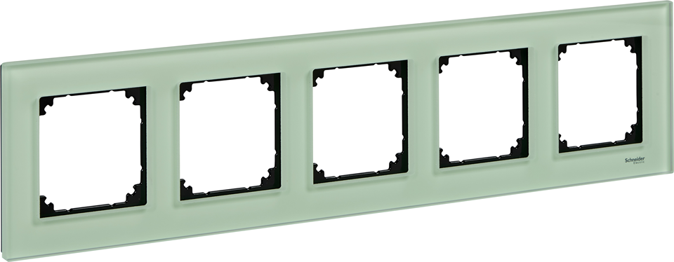 Рамка 5х цвят Изумруд, стъкло System M  Merten SE