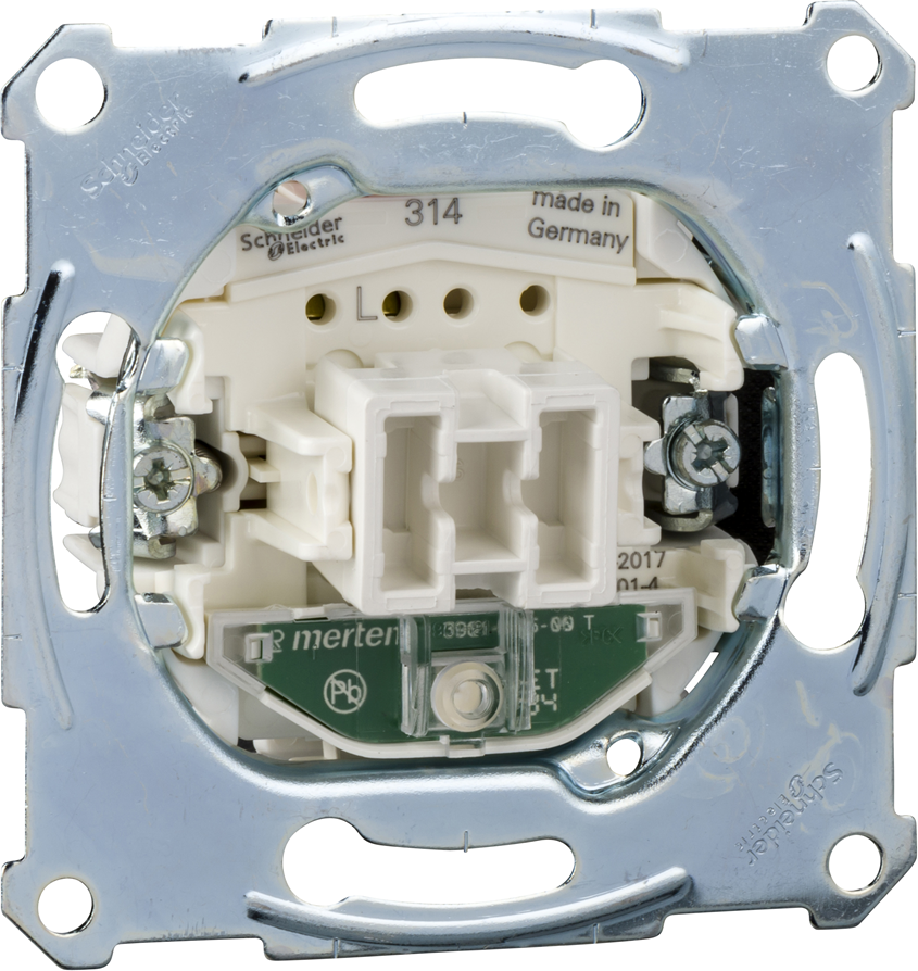 Девиаторен ключ с глим лампа механизъм Merten SE /до изчерпване/