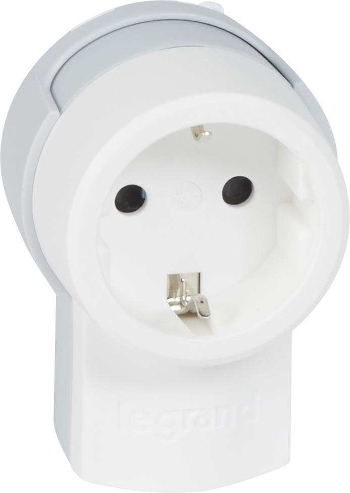 Разклонител БЯЛ 1x2P+E без кабел Standard Legrand