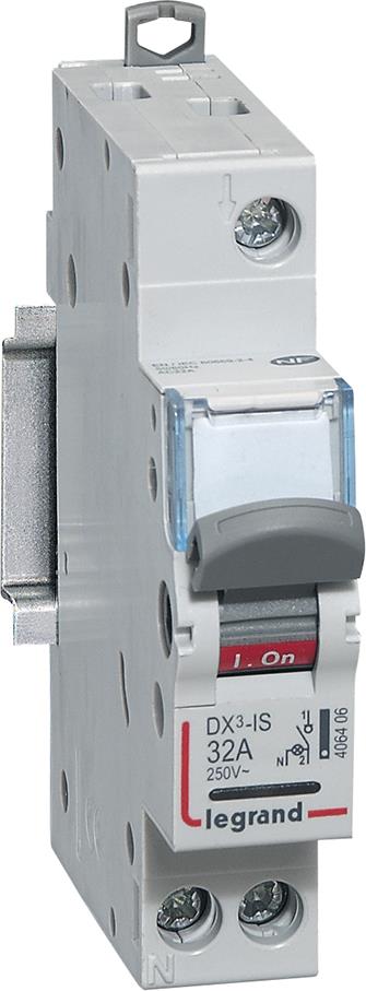 Товаров прекъсвач със светлинна индикация /шалтер/ DX3-IS 32A 1P 1 мод. Legrand