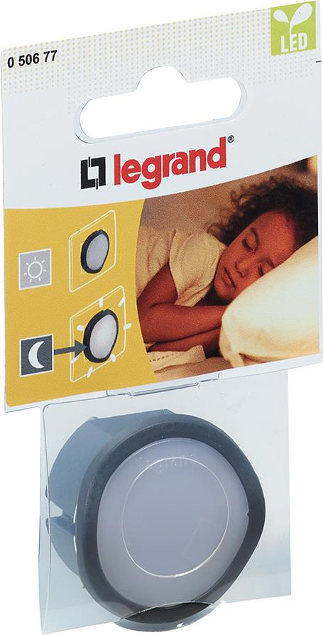 Лампа за контакт LED 0,06W черна 220V + димиране Legrand