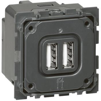 Розетка 2хUSB за зареждане тип A 2.4A 12W механизъм Celiane Legrand /до изчерпване/