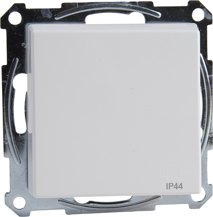 Механизъм контакт шуко антибактериален с лицев панел IP44 цвят Активно бял System M  Merten SE /до изчерпване/