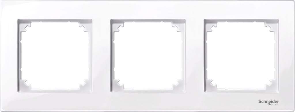 Рамка 3х цвят Активно бял хориз/верт. M-Plan System M  Merten SE /до изчерпване/