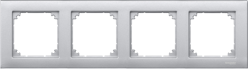 Рамка 4х цвят Алуминий хориз/верт. M-Plan System M Merten SE /до изчерпване/