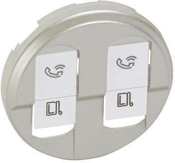 Лицев панел за 2хRJ45 розетка цвят титан Celiane Legrand /до изчерпване/