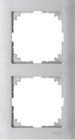 Рамка 2х цвят Алуминий, M-Pure System M  Merten SE /до изчерпване/