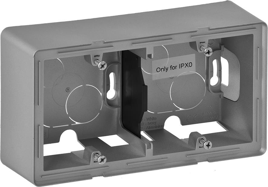 Двойна конзола открит монтаж цвят алуминий Valena Life Legrand