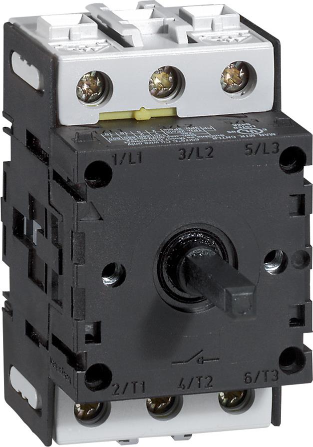 Пакетен превключвател 0-1 3P 63A DIN монтаж, без ръкохватка, Legrand