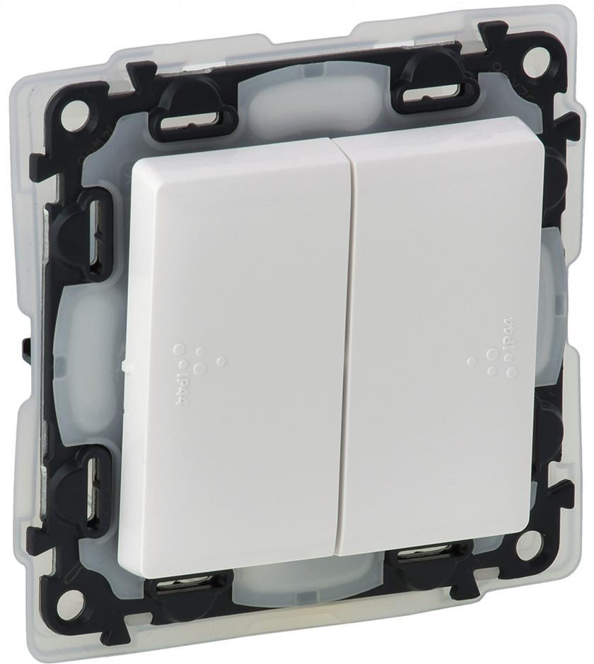 Сериен девиаторен ключ IP44 цвят бяло Valena Life Legrand