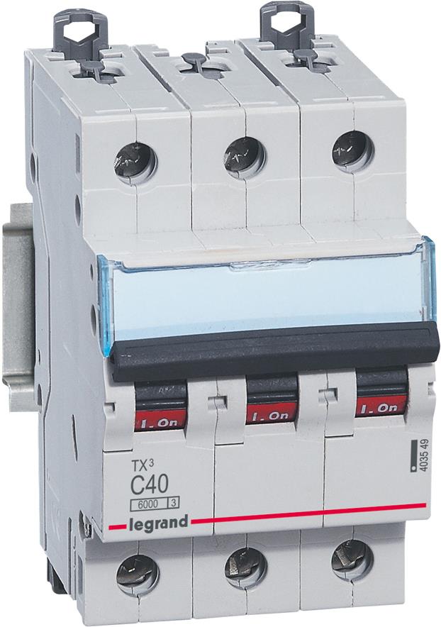 Автоматичен прекъсвач TX3 3P 40A крива С 6kA Legrand