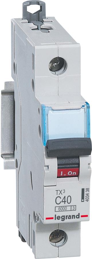 Автоматичен прекъсвач TX3 1P 40A крива С 6kA Legrand