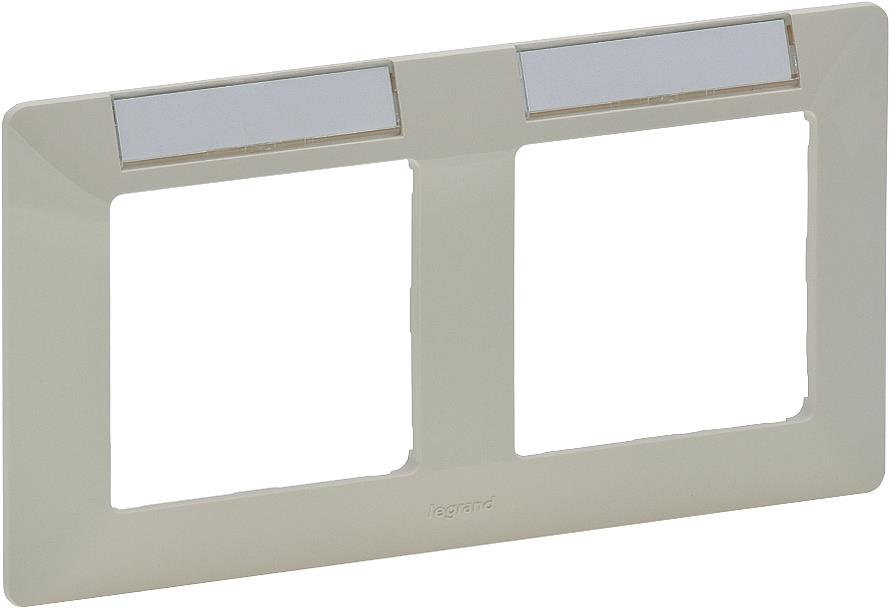 Рамка 2х с държач за етикети цвят Крем Valena Life Legrand