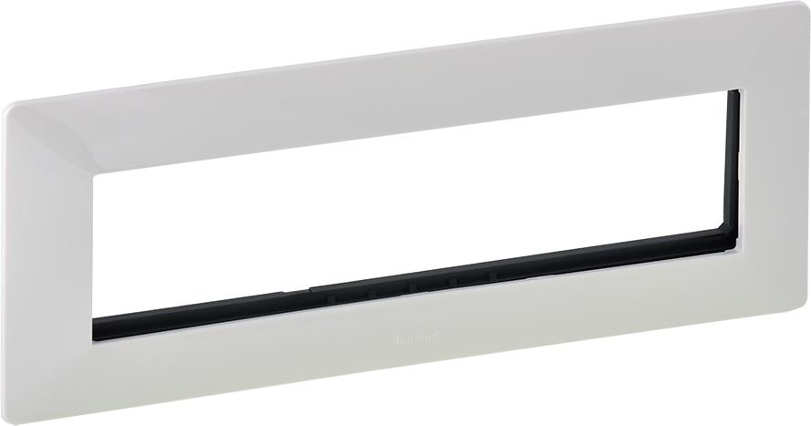 Рамка комплект с носеща за 8 модула Mosaic цвят Бял Valena Life Legrand