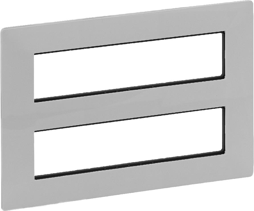Рамка 2х4x2 модула хоризонтална цвят Aлуминий Valena Life Legrand