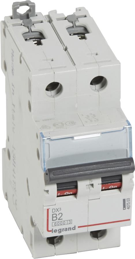 Автоматичен прекъсвач DX3 2P 2A крива B 6kA Legrand