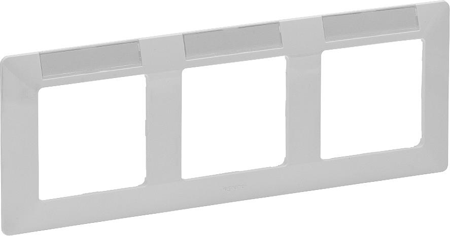 Рамка 3х с държач за етикети цвят Бял Valena Life Legrand