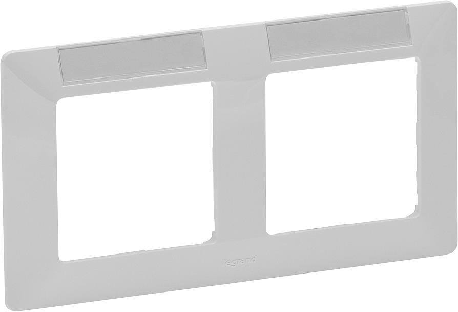 Рамка 2х с държач за етикети цвят Бял Valena Life Legrand