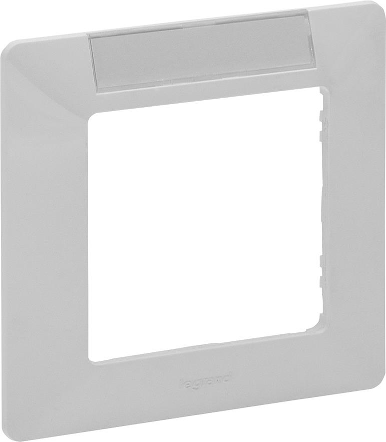 Рамка 1х с държач за етикети цвят Бял Valena Life Legrand