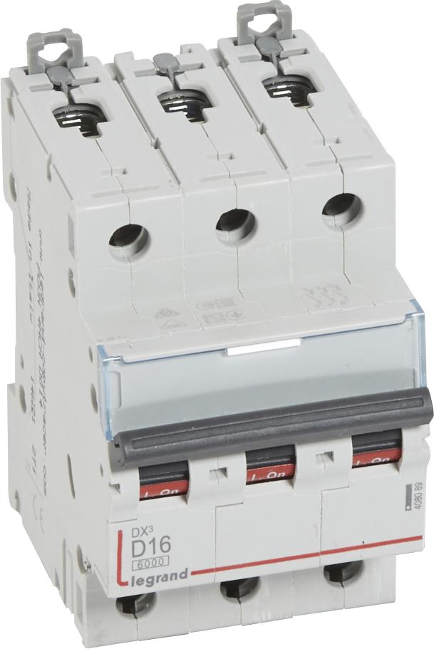 Автоматичен прекъсвач DX3 3P 16A крива D 6kA Legrand