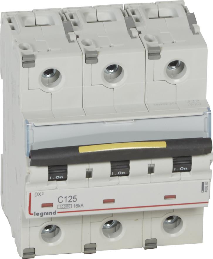 Автоматичен прекъсвач DX3 3P 125A крива С 10kA 4,5 мод. Legrand