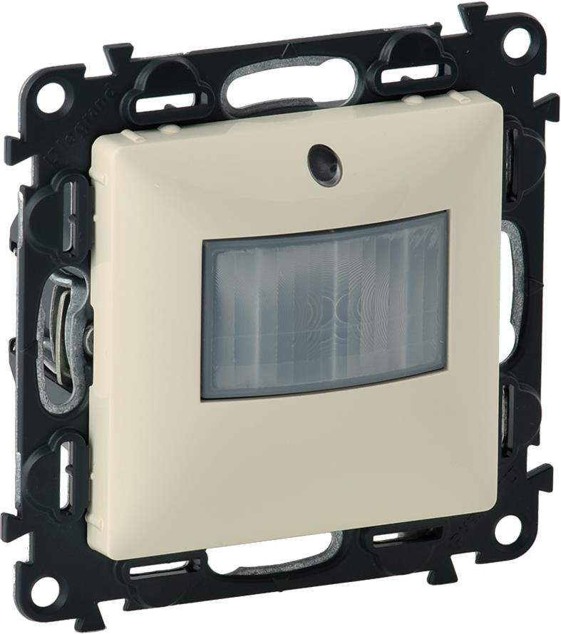 Датчик за движение PIR, 120°, обхват 8m @ h=1.2m, LED ≤ 100W, без неутрала, цвят крем Valena Life Legrand