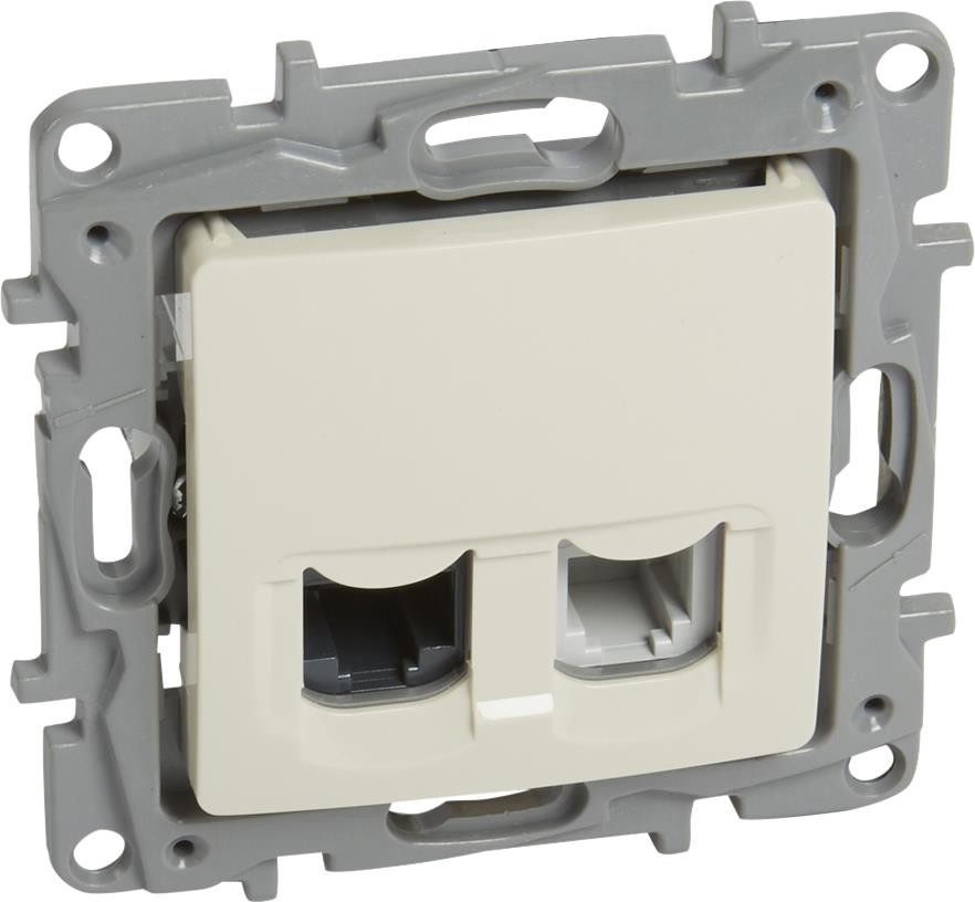Розетка RJ11+RJ45 cat.6 UTP цвят крем Niloe Legrand 