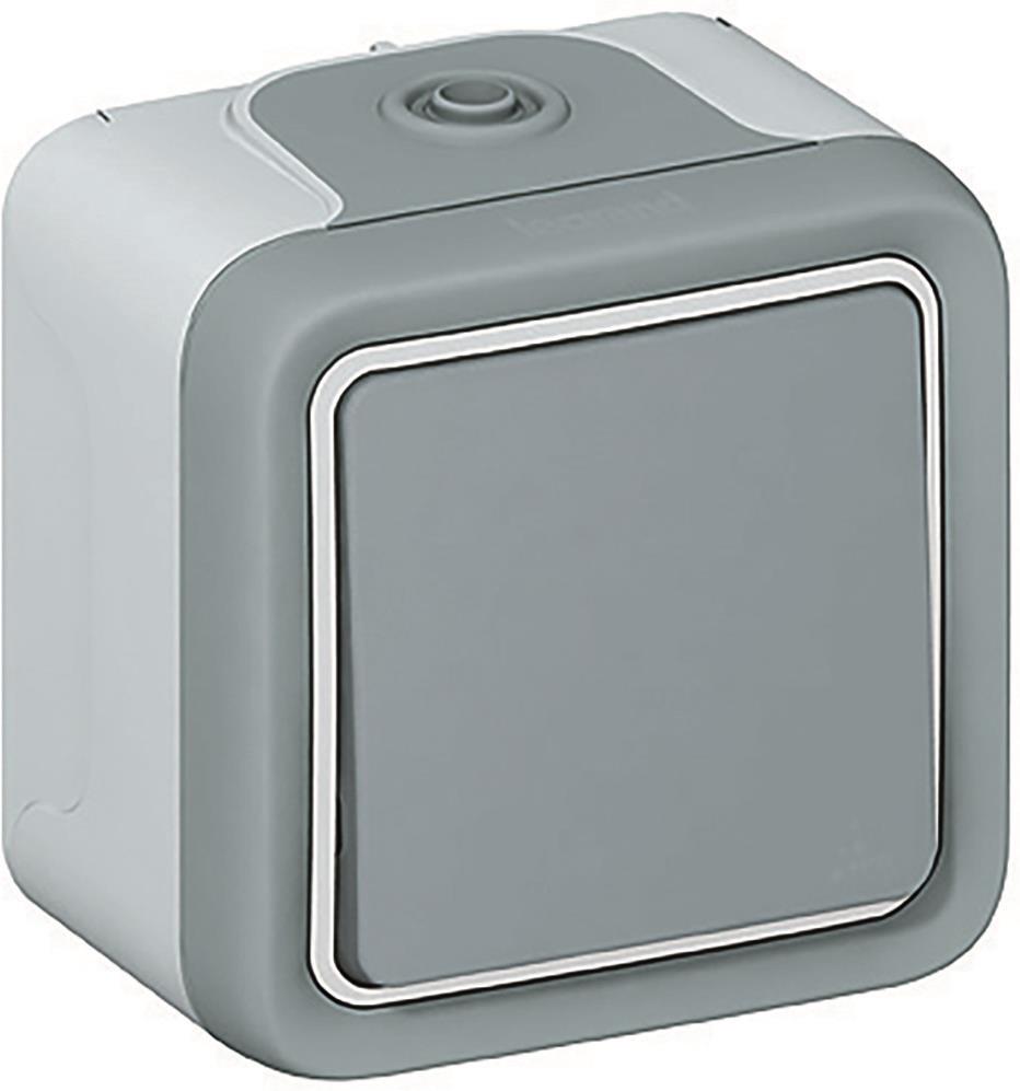 Бутон IP55 открит монтаж цвят Сив Plexo Legrand /до изчерпване/