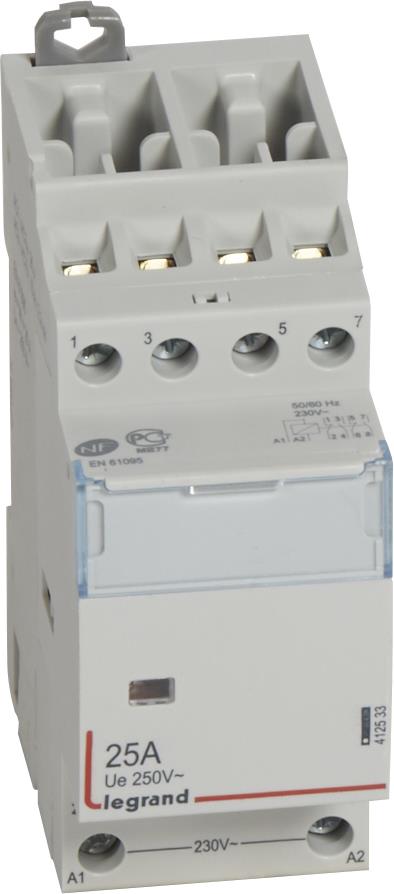 Модулен контактор CX3, 25А 2NO+2NC 220V 2 модула Legrand