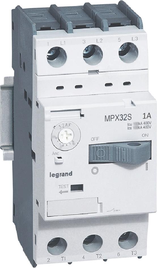 Моторна защита MPX3-32S 0.25kW TM 0.63-1A 100kA Legrand