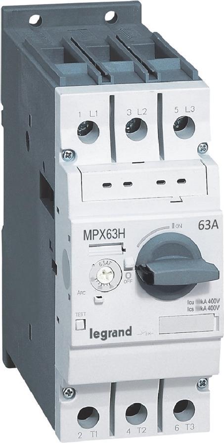 Моторна защита MPX3-63H 30kW TM 45-63A 50kA Legrand