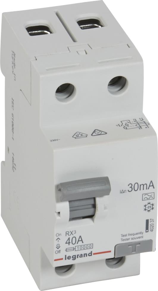 ДТЗ 2P 40A 30mА серия RX3 ID тип A Legrand
