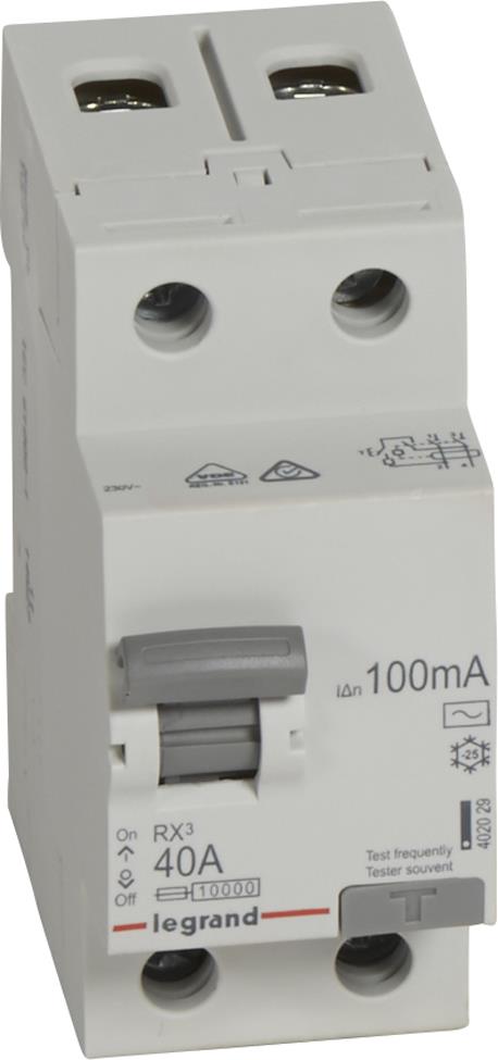 ДТЗ 2P 40A 100mА серия RX3 ID тип AC Legrand