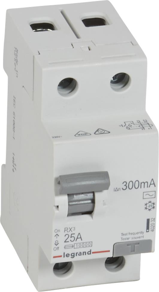 ДТЗ 2P 25А 300mА серия RX3 ID тип AC Legrand