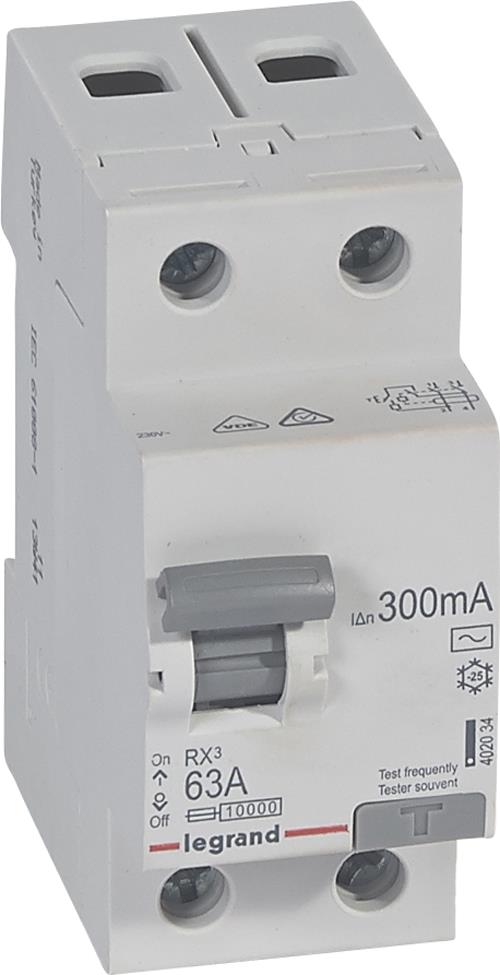ДТЗ 2P 63A 300mА серия RX3 ID тип AC Legrand