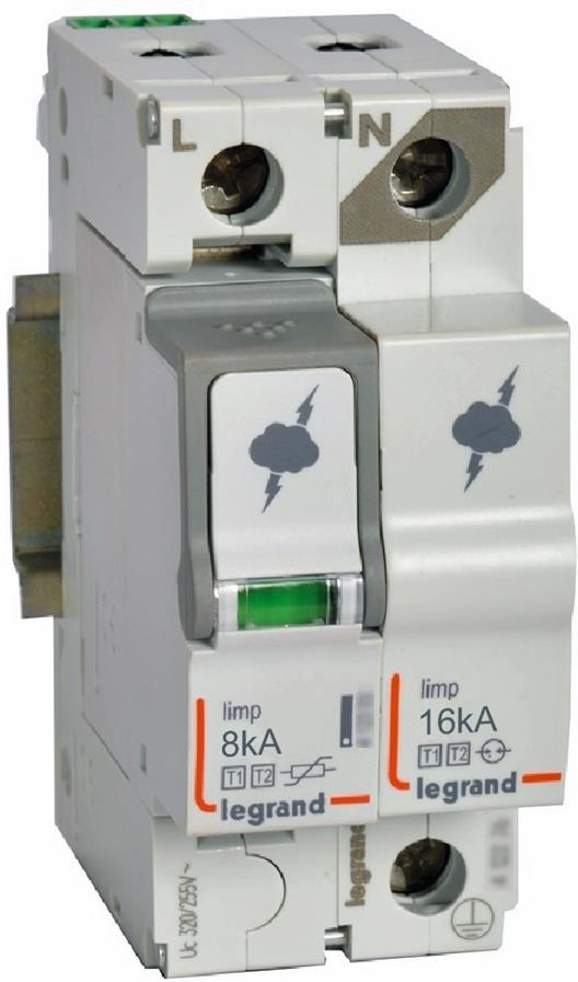 Катоден отводител тип 1+2 SPD 8kA 320V 1P+N R Legrand