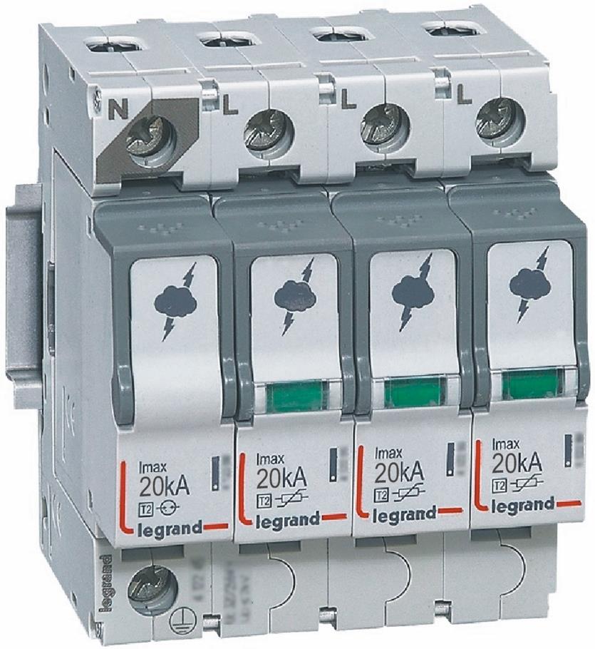 Катоден отводител тип 2 SPD 20kA 320V 3P+N L Legrand